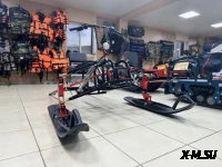 Лыжный модуль IKUDZO (усилен, пласт.лыжи, с подогревом ручек) черно красный