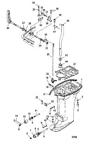 Корпус приводного вала 2-х тактного ПЛМ MERCURY 30 M Серийный номер от 0N001875 до 0N055504