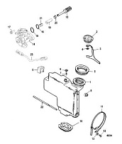 Компоненты закачки масла 2-Х ТАКТНОГО ПЛМ MERCURY 60 Серийный номер от 0G590000 до 0G760299