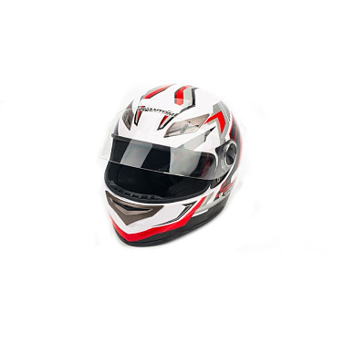 Шлем мото PHANTOM 825 #4white-red HPF100ST-WR56