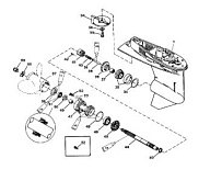 Корпус редуктора (карданный вал)(50/55/60) 2-Х ТАКТНОГО ПЛМ MERCURY 50EO Серийный номер от 9885345 до 9973099