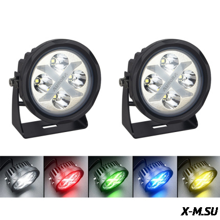 Комплект светодиодных фар  Aurora ALO-R4T3-EQ(Ближний свет) с RGB подсветкой