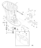 Корпус карданного вала 4-Х ТАКТНОГО ПЛМ MERCURY 100 Серийный номер от 1B227000 до 1B366822