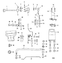 Комплект переделки в дистанционное управление, 895284A02 4-Х ТАКТНОГО ПЛМ MERCURY 9.9 Серийный номер от 0P325500 и выше