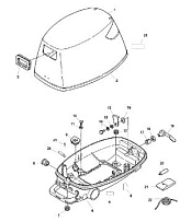 Капот 4-Х ТАКТНОГО ПЛМ MERCURY 4 Серийный номер от 0R000001 до 0R067089