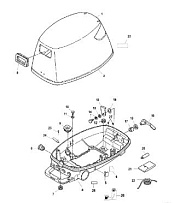 Капот 4-Х ТАКТНОГО ПЛМ MERCURY 4 Серийный номер от 0R067090 и выше