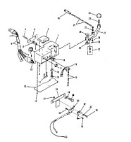 Компоненты ручного управления 2-Х ТАКТНОГО ПЛМ MERCURY 75 Серийный номер от 0B240451 до 0C221999