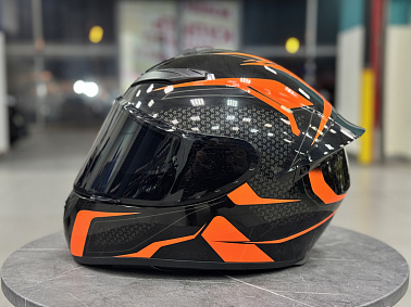 Шлем интеграл HETOSHI XD1-89 цв. Черно-оранжевый р.M