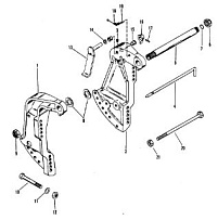 Кронштейн транца 2-Х ТАКТНОГО ПЛМ MERCURY 90 Серийный номер от 9483121 до 9506480