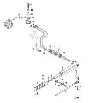 Рукоятка румпеля 4-Х ТАКТНОГО ПЛМ MERCURY 2.5 Серийный номер от 0R131842 и выше