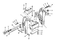 Кронштейн транца(50/60)(S/N: 0D181999 и ниже) 2-Х ТАКТНОГО ПЛМ MERCURY 50EO Серийный номер от 9683055 до 9885344