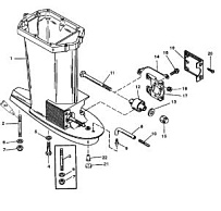 Корпус ведущего вала 2-Х ТАКТНОГО ПЛМ MERCURY 50EO Серийный номер от 9885345 до 9973099