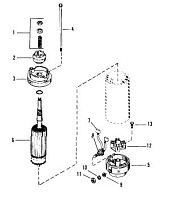 Стартер в сборе 2-Х ТАКТНОГО ПЛМ MERCURY 60 Серийный номер от 9683055 до 9885344