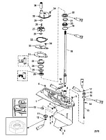 Корпус шестерни(приводной вал)(1.83:1 передаточное число) 4-Х ТАКТНОГО ПЛМ MERCURY 50 Серийный номер от 0P401000 до 0P515896