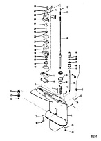 Корпус редуктора (приводной вал) 2-х тактного ПЛМ MERCURY 40 M Серийный номер от 9251456 и выше