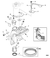 Поворотный кронштейн 4-Х ТАКТНОГО ПЛМ MERCURY 40 Серийный номер от 1C000001 до 1C049738
