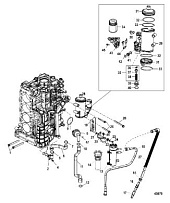 Блок цилиндров / масляный радиатор-GEN II 4-Х ТАКТНОГО ПЛМ MERCURY 135 Серийный номер от 1B517159 и выше