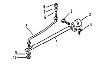 Пластина фиксации поворота мотора 2-Х ТАКТНОГО ПЛМ MERCURY 75 Серийный номер от 9483121 до 9506480