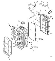Головка цилиндра 4-Х ТАКТНОГО ПЛМ MERCURY 40 Серийный номер от 0T409000 до 1B226999