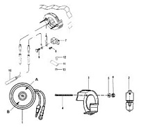 Сигнализатор уровня масла 4-Х ТАКТНОГО ПЛМ MERCURY F15 Серийный номер от 0G760300 до 1B226999