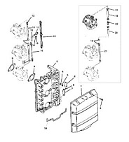 Пластина аттенюатора 2-Х ТАКТНОГО ПЛМ MERCURY 90 Серийный номер от 9793577 до 0P016999