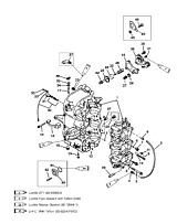 Блок цилиндров и картер (Часть 1) 2-Х ТАКТНОГО ПЛМ MERCURY 55 Серийный номер от 9885345 до 9973099