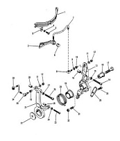 Рычаг дроссельной заслонки и зажигание 2-Х ТАКТНОГО ПЛМ MERCURY 50EO Серийный номер от 7208333 до 0A721307