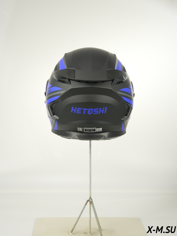 Шлем интеграл HETOSHI FF938 double visor Цв.Черно-синий Матовый р.XL