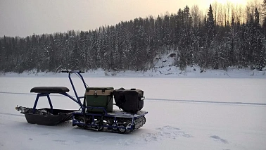 Мотобуксировщик Альбатрос-L 9 PRO с фарой