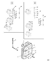 Пластина аттенюатора 2-Х ТАКТНОГО ПЛМ MERCURY 60 Серийный номер от 0P017000 до 0P325499