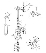 Поворотный кронштейн и рулевой рычаг(Casting Number 1499-8709C5) 2-Х ТАКТНОГО ПЛМ MERCURY 90 Серийный номер от 0C222000 до 0D283221