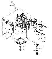 Блок цилиндров 4-Х ТАКТНОГО ПЛМ MERCURY 9.9 Серийный номер от 0R042475 и выше