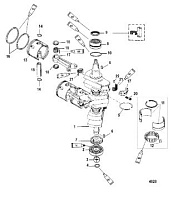 Коленвал, поршни и шатуны 2-Х ТАКТНОГО ПЛМ MERCURY 90 Серийный номер от 0T980000 до 0T999999