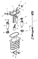 Модуль подачи топлива (Часть 1) 4-Х ТАКТНОГО ПЛМ MERCURY 100 Серийный номер от 0P459572 и выше