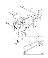 Компоненты румпеля, 816366A52 (Часть 1) 4-Х ТАКТНОГО ПЛМ MERCURY 115 Серийный номер от 01B366823 и выше