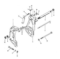 Кронштейн транца 2-Х ТАКТНОГО ПЛМ MERCURY 75 Серийный номер от 9506481 до 9589038