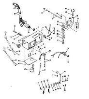 Ручки руля комплект (Часть 2) 2-Х ТАКТНОГО ПЛМ MERCURY 60 Серийный номер от 9683055 до 9885344