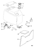 Верх капота 2-Х ТАКТНОГО ПЛМ MERCURY 90 Серийный номер от 1B000001 и выше