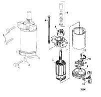 Стартер 4-Х ТАКТНОГО ПЛМ MERCURY F15 Серийный номер от 0G590000 до 0G760299