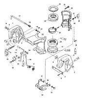 Зажимной кронштейн 4-Х ТАКТНОГО ПЛМ MERCURY 6 Серийный номер от 0P401000 и выше