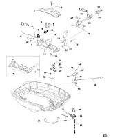 Рычаг дроссельной заслонки, Handle Models 4-Х ТАКТНОГО ПЛМ MERCURY F15 Серийный номер от 0P075166  до 0P400999
