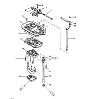 Выхлопная труба 2-Х ТАКТНОГО ПЛМ MERCURY 60 Серийный номер от 9885345 до 9973099