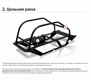 Мотобуксировщик НОРКА 380 MINI 9 л.с.