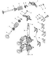 Впускные, выпускные клапаны 4-Х ТАКТНОГО ПЛМ MERCURY 40 Серийный номер от 0P153500 до 0P400999