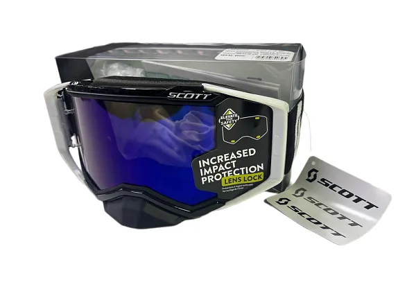 Очки мотокросс SCOTT XD3-42 коробка цв. оправы Черно-белый цв. стекла Синий матовый