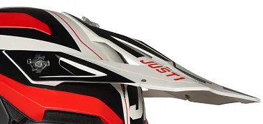 Козырек для шлема JUST1 J18 VIRTUAL Hi-Vis красный/белый